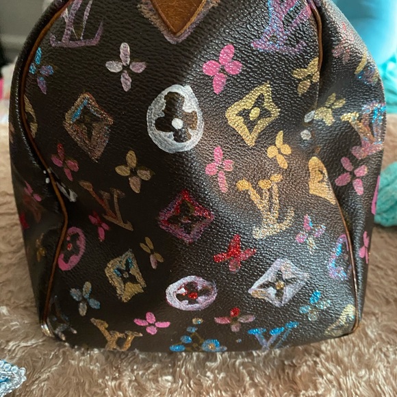 Custom painted Authentic Louis Vuitton Speedy Bag - Picture 2 of 16